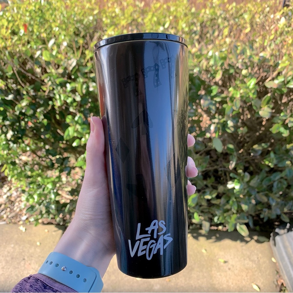 Starbucks Las Vegas Stainless Steel Metal Cold Cup Collectible 16oz | NO STRAW